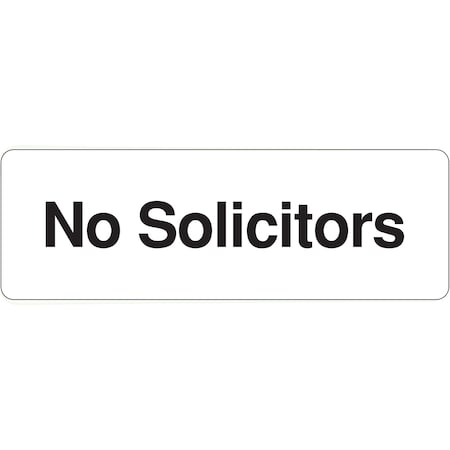 Hy-Ko No Solicitors Sign 3" x 9", 5PK A03020